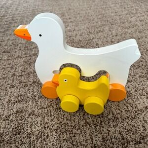 Jack Rabbit Ducks nesting wooden push toys, set of 2